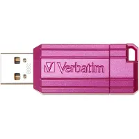 Verbatim PinStripe, 32 GB, USB A-tyyppi, 2.0, 10 MB/s, Suojus, Vaaleanpunainen (49056)