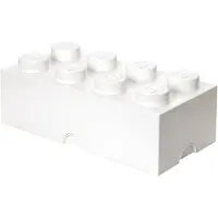 LEGO Storage Brick 8 säilytyslaatikko, valkoinen