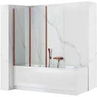 REA Agat-3 120 kylpyseinä taittuva Brush Copper