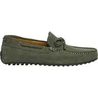 Hackett London for man. HMS21484 Leather Moccasins Driver Lace green (40), Flat, Suede, None, Casual, Classic