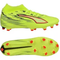 Puma Ultra 6 Play + FG/AG Unleashed - Keltainen/Musta/Hehkuva punainen/Neon, koko 42½