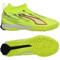 Puma Ultra 6 Match Mid Laceless + TT Unleashed - Keltainen/Musta/Hehkuva punainen/Neon Lapset - Turf (TF), koko 37
