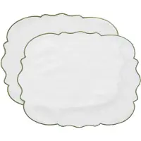 Decotique Gia pöytätabletit 2 kpl, valkoinen/vihreä