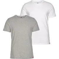 Levi's Paita 'Slim Crewneck Tee - 2 Pack' meleerattu harmaa / valkoinen