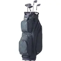 Vevor -golfkärrykassi, jossa 14-suuntainen jakaja yläosassa, 36” 11 taskua, ensiluokkainen nailonkärrykassi, kestävät golfkassit kahvoilla, pölysuojalla ja irrotettavilla hihnoilla miehille ja naisille