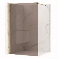 REA Walk-in suihkuseinä Flexi Brown / Brush Gold 110