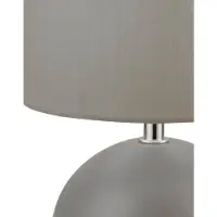 Searchlight Pöytävalaisin Quorin, Alumiini/harmaa/sinkki, Olohuone/ruokailutila, Tekstiili/kangas/silkki, Moderni