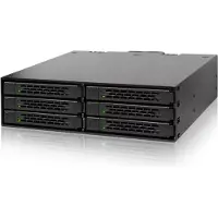 Icy Dock MB996SP-6SB 2,5" hot swap -asemaräkki, 5,25" asemapaikkaan, 6-paikkainen, SATA/SAS, musta