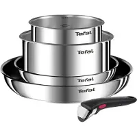 Tefal | Ingenio Emotion 5-osainen setti | L897S574 | Paistaminen | Halkaisija 16/20/22/28 cm | Sopii induktioliedelle | Irrotettava kahva | Ruostumat