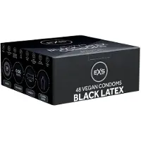 EXS Condoms Mustat lateksikondomit - 48 kpl.