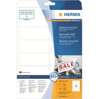 Herma 4348, Valkoinen, Itse kiinnittyvä tulostintarra, A4, Paperi, Laser/Inkjet, Irroitettava