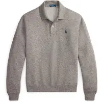 Ralph Lauren Polo-Collar Fleece Pullover - Grey - M