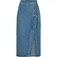 Vila Vigarcia Hw Lacing Detail Skirt - Blue - 36