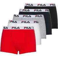 FILA Bokserishortsit meleerattu harmaa / punainen / musta / valkoinen