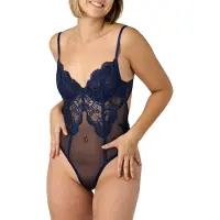 Nortie Moments Ines Night Blue Tummansininen Pitsibody - Sininen - M