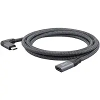 INF 100W USB-C -jatkokaapeli - 20Gbps Data & 4K Video - Suorakulmainen muotoilu 1.5m