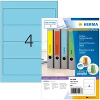 Herma 4298, Sininen, Itse kiinnittyvä tulostintarra, A4, Paperi, Laser/Inkjet, Kiinteä