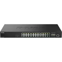 D-Link DMS-1250-28P/E - Hallittava PoE-kytkin, Musta