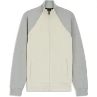 BOSS for man. 50553566 Cotton sweatshirt with beige contrast piping (S), Casual, Sport