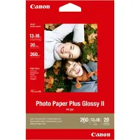 Canon PP-201 Glossy II Photo Paper Plus -valokuvapaperi, 13 x 18 cm, 20 arkkia