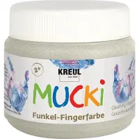 Creativ Company Mucki Finger Paint - Silver Metallic 150ml