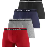 Bruno Banani Bokserishortsit laivastonsininen / meleerattu harmaa / punainen / musta