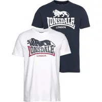 Lonsdale Paita 'Loscoe' marine / tummanpunainen / valkoinen