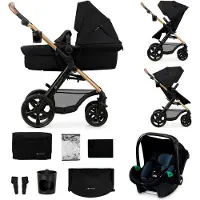 Kinderkraft MOOV 2 3-in-1 Yhdistelmävaunut, Pure Black