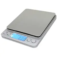 Mtp Products Korkean tarkkuuden digitaalinen keittiövaaka - 3000g/0.1g - hopea