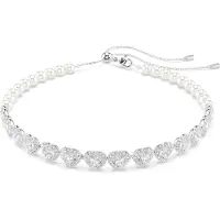 Swarovski Ketju 'Ariana Grande' hopea / läpinäkyvä