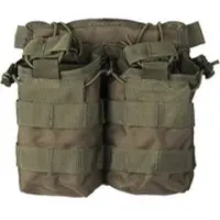 Mil-Tec Open Top Double Magazine Pouch 5.56/7.62 (Color: Olive)