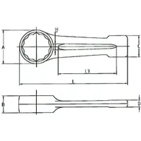 Teng Tools Kiintolenkkiavain 160751400; 75 mm; 330 mm