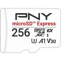PNY microSD Express, 256 GB, MicroSDXC, UHS-I, 890 MB/s, 750 MB/s, Class 3 (U3) (P-SDU256P31880EXP-GE)