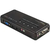 StarTech.com – 4 Port USB KVM Switch w/Audio+Cables (SV411KUSB)