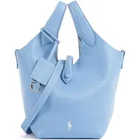 Ralph Lauren Polo Play Leather Small Tote & Crossbody - Blue - ONE SIZE