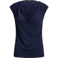 Ralph Lauren Str Matte Jersey-R-Knit Top - Navy - M