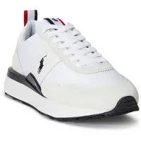 Ralph Lauren for man. 809P01638001 Deportiva Train 89 sneakers in suede and oxford fabric (38), Leather, White, Flat, Laces, Casual