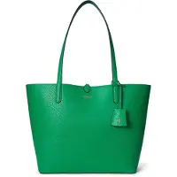 Ralph Lauren Faux-Leather Medium Reversible Tote Bag - Green - ONE SIZE