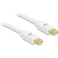 DeLOCK 0.5m, mini Displayport - mini Displayport, 0,5 m, Mini DisplayPort, Mini DisplayPort, Valkoinen, Kulta, Uros/uros (83471)