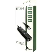Inter-Tech ARGUS IT-410, USB 3.2 Gen 1 (3.1 Gen 1) Type-C, IEEE 802.3ab, IEEE 802.3i, IEEE 802.3u, musta, RJ-45, USB 3.2 Gen 1 (3.1 Gen 1) Type-A, Alu (88885440)