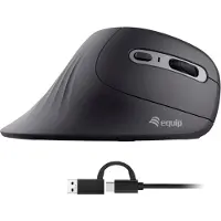Equip 245119, Oikeakätinen, Vaakasuuntainen muotoilu, Optinen, USB Type-A + USB Type-C, 7200 DPI, Musta