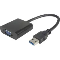 Microconnect USB 3.0 Type A - VGA -sovitin, musta
