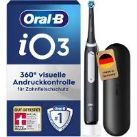 Oral-B 8006540731536, Aikuinen, Pyörivä/värähtelevä hammasharja, Päivittäinen käyttö, Herkkä, Valkaisu, Musta, Valkoinen, 2 min, Musta