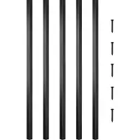 Vevor -kannen kaidepuut, 101 kpl metallisia kansikaroja, 26"x0,75" portaikon kaide ruuveilla, alumiiniseoksesta valmistettu kansikaide puu- ja komposiittikannelle, neliönmuotoinen kaide ulkoportaikon k