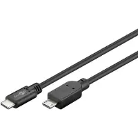 Goobay USB-C - Micro-USB OTG -kaapeli - 0.6m - musta