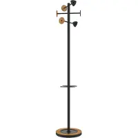 Unilux Bora Bamboo coat stand black/bamboo