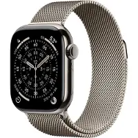 Apple Watch Series 11&nbsp;GPS + Cellular 42mm&nbsp;Natural Titanium Case | Natural Milanese Loop