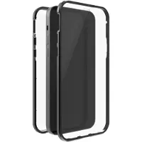 Black Rock 360° iPhone 14 Pro läpinäkyvä/musta lasinen suojakotelo