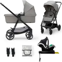 Kinderkraft NEWLY Mink Pro Yhdistelmävaunut 4-in-1, Moonlight Grey