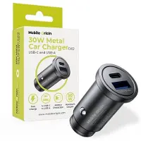 Mobile Origin Metal Car Charger 30W - CA12 - USB-C - USB-A